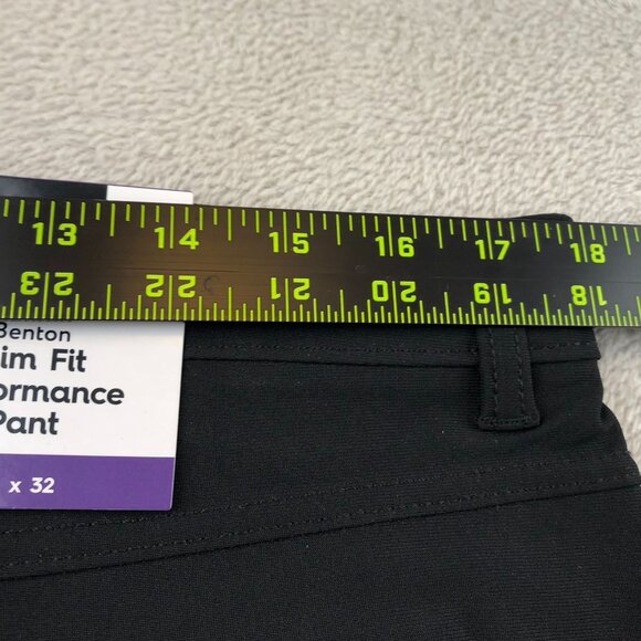 NWT Members Mark Mens Performance Pants 36x32 Lot of Two Slim Fit Black Casual - Picture 6 of 13